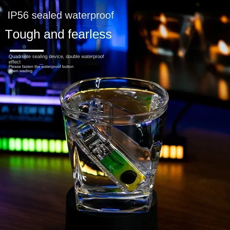 Hot New Quartz Clock Transparent IP56 Waterproof Double Arc Type-C Lighter Outdoor Windproof With COB Lighting LED Power Display - view 5