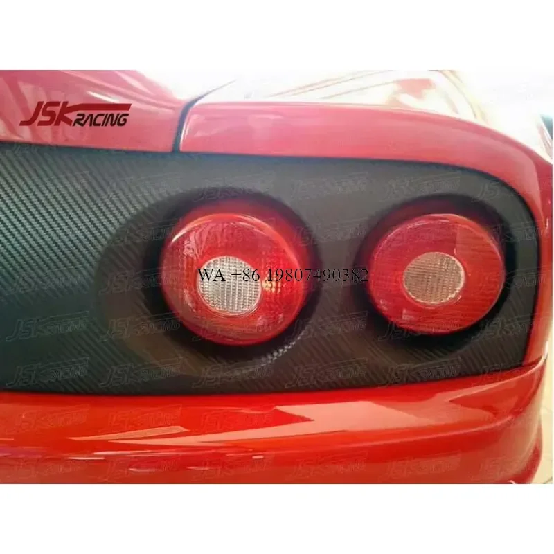 Wmwmnu Carbon Fiber Rear Light Covers Rear Bumper Lid Trim for 360 F360 2004 Car Styling Accessories Exterior Decoration