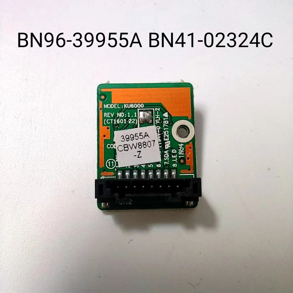 Ir Board BN96-39955A BN41-02324C Rev No 1.1 Ct160122-Ku6000 Voor Un40ku6300 Un50mu630d Un55ku6290 Un60ku6300 Un75mu6070 Module