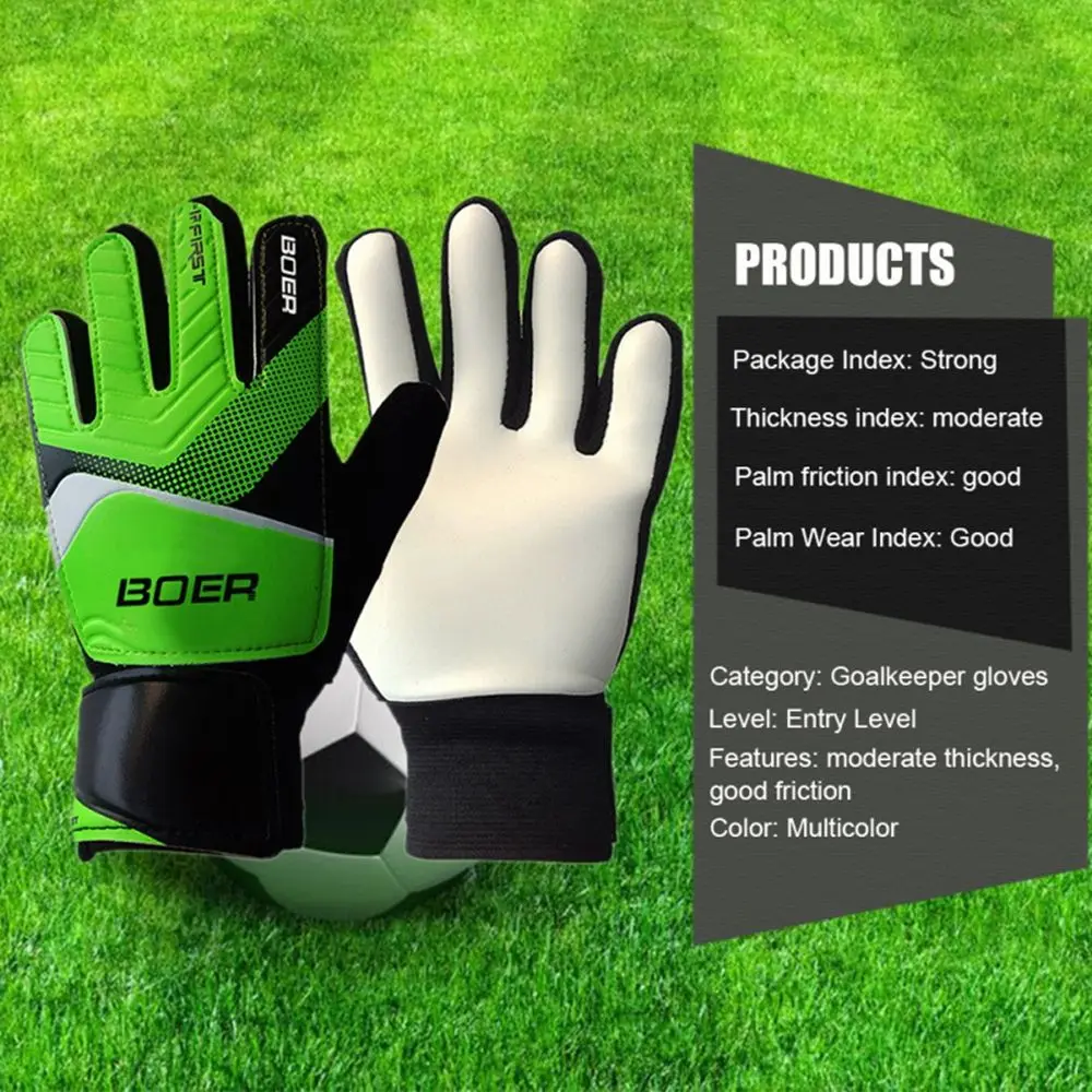 Pair Unisex Kids Hand Protection Thickened Boy Soccer Goalkeeper Gloves Soccer Goalie Gloves Goalkeeper Gloves Football Glvoes