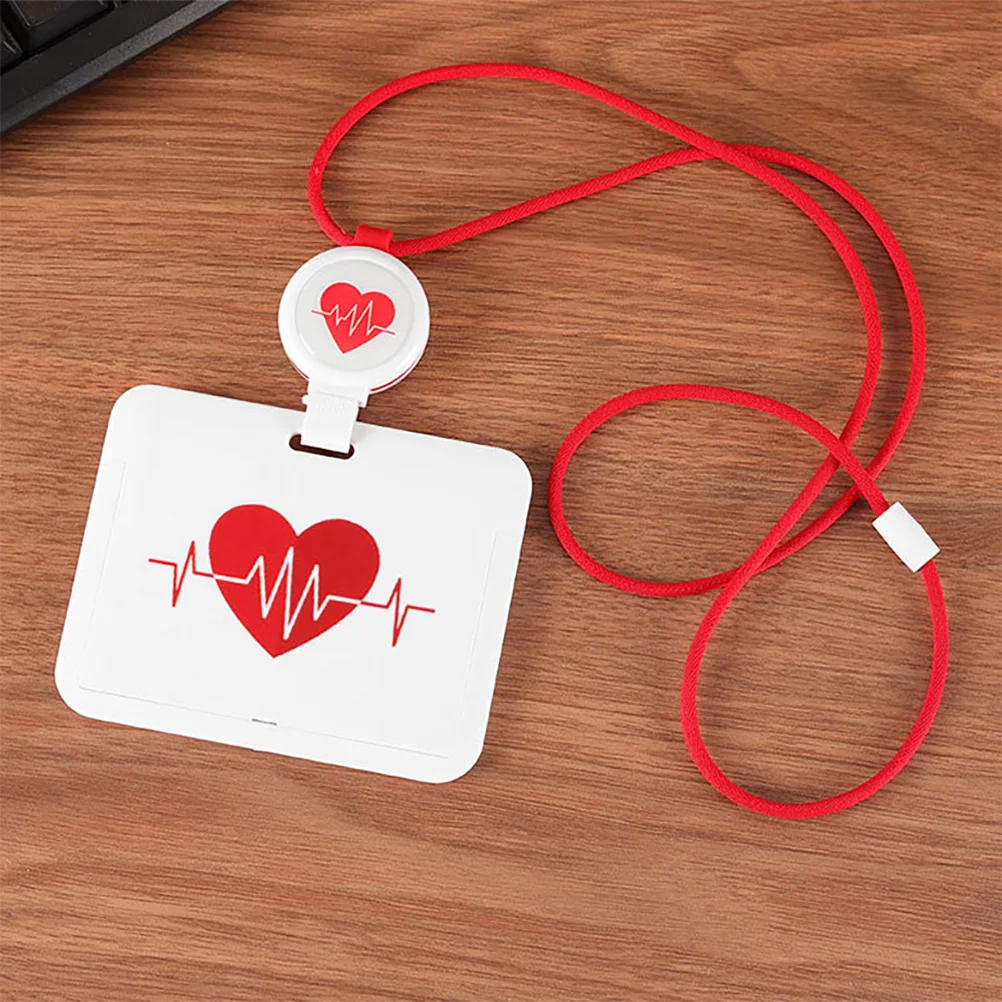 

Hanging Neck Certificate Lanyard Set Nurse Doctors Id Cards Holder Abs Badges Healthcare Reel