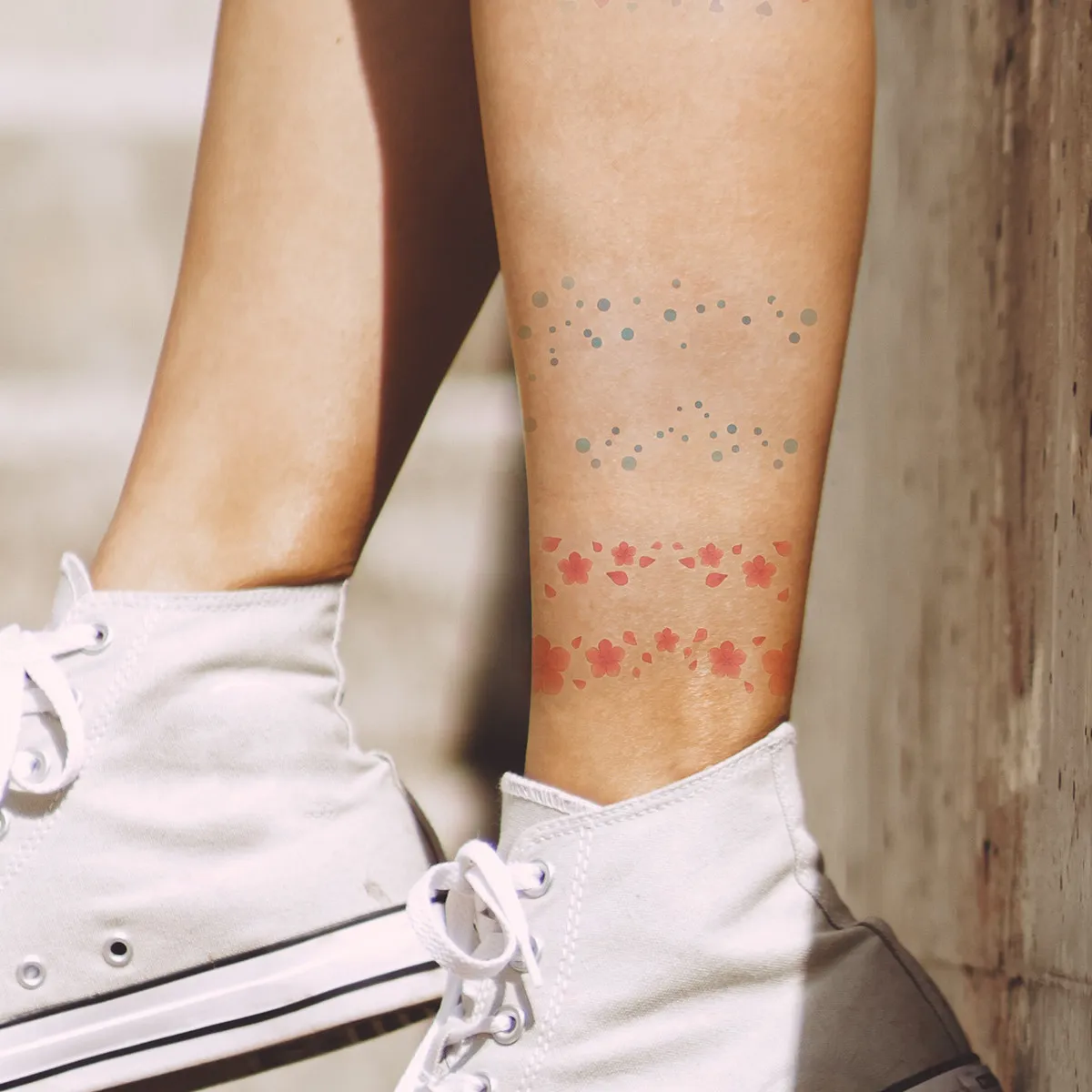 

6pcs Waterproof Face Stickers Eco Friendly Temporary Decals Transfer Festival Outing Tattoos Flower Decorative