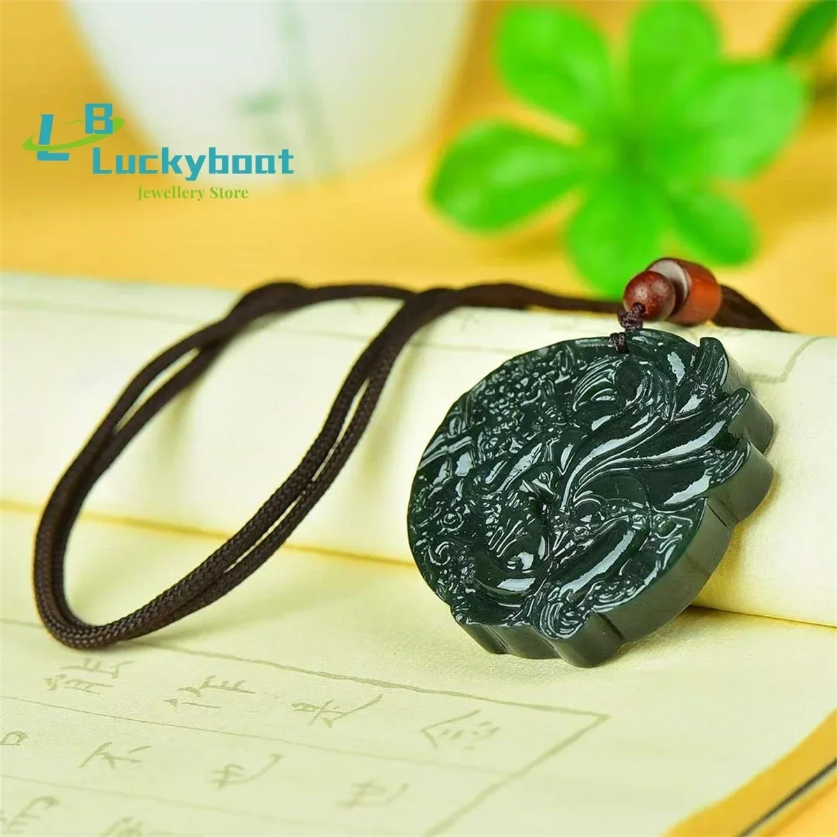 Natural Hotan Jade Nine Tailed Fox Pendant Simple and Generous Personality Versatile Fine and Fashionable Men and Women 4