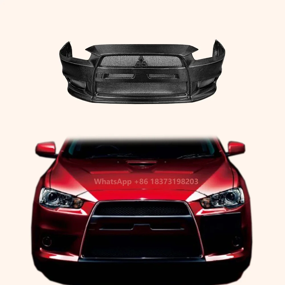 OE Style Carbon Front Bumper Body Kits for Evolution X EVO 10 07-16 Compatible with Lancer Model