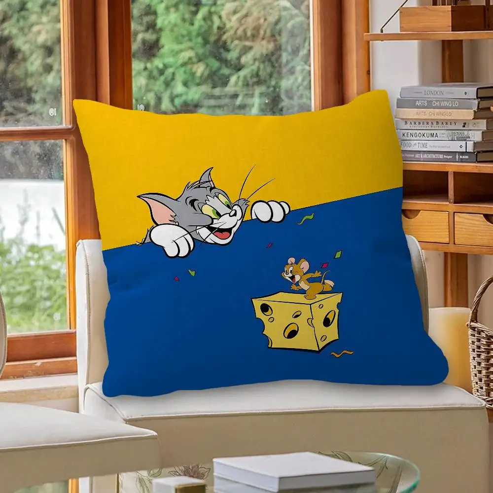 Cartoon T-Toms And J-Jerrys Cushion Cover Car Throw Pillow Case For Sofa Car Christmas Gift 40x40cm 45x45cm view 6