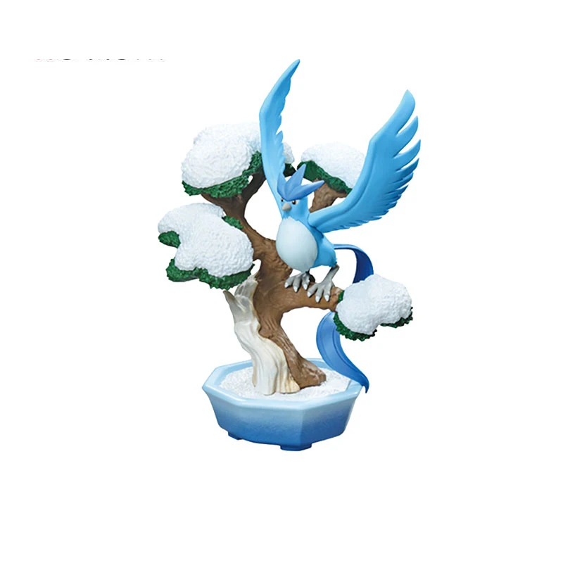 Oryginalne zabawki z anime Pokemon, gadżety z gier animowanych, bonsai 03 Articuno w pudełku, figurki kolekcjonerskie typu gacha/gashapon, figurki akcji anime.