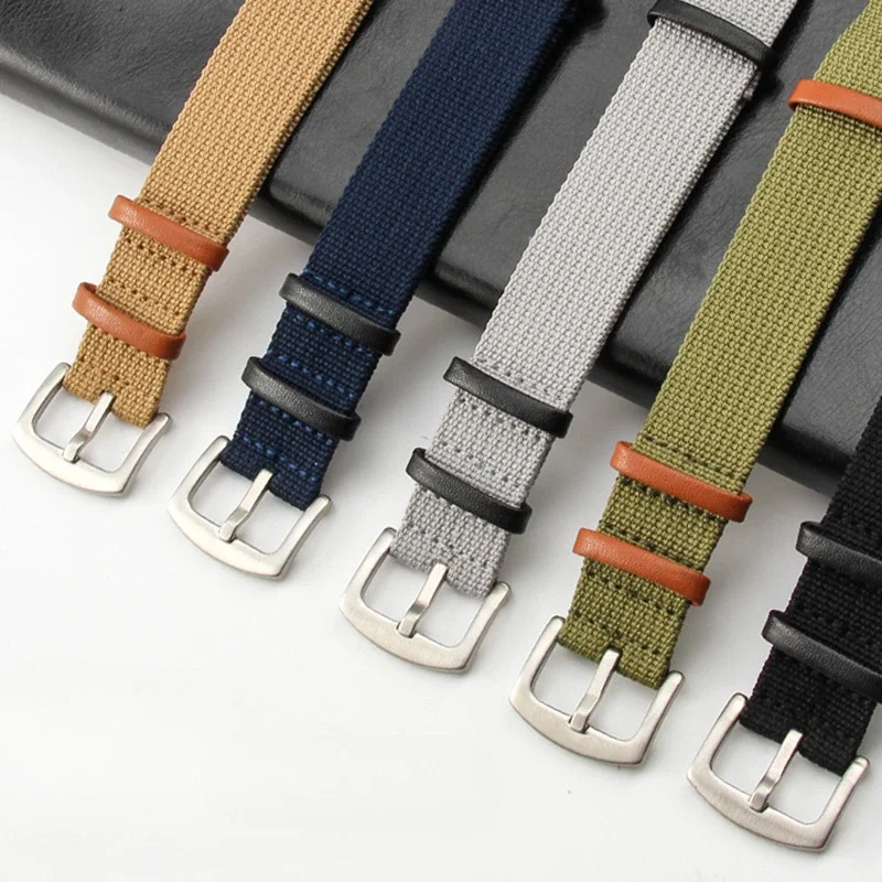 

Для Omega Anni Seiko Tissot универсальные аксессуары холст нейлоновый ремешок для часов Hamilton ремешок для часов в стиле ретро 20/22 мм