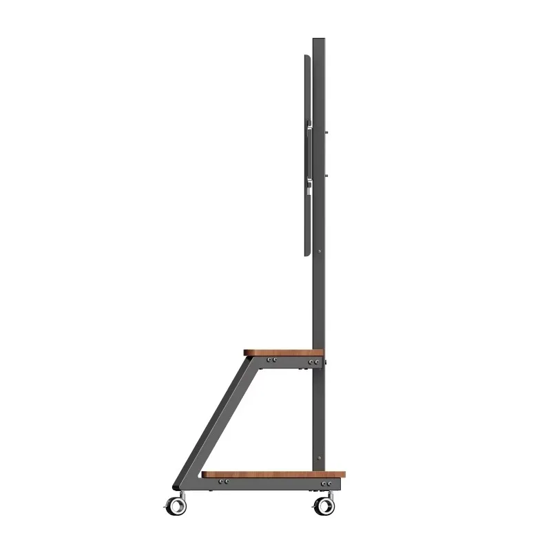 Nuovo carrello TV dal design in legno dal pavimento al soffitto Carrello TV mobile con ruote con schermo da 50 pollici a 100 pollici