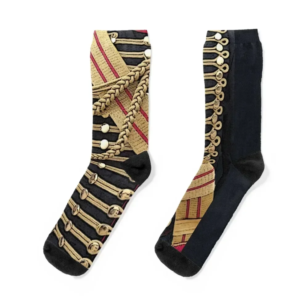 Simulated uniform; blue Hussar jacket with gold trim. Socks kawaii basketball cute Socks Women Men's