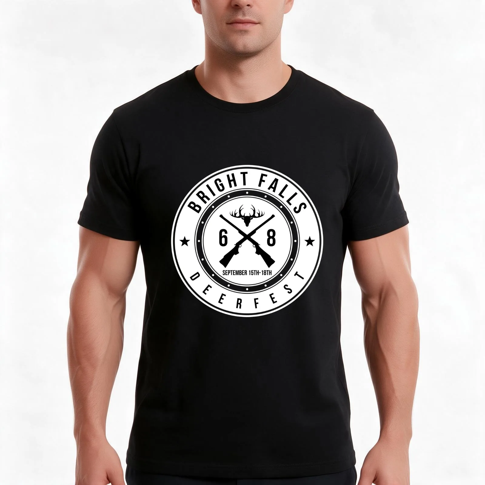 Bright Falls Deerfest - Inspired By Alan Wake Deer Fest T-Shirt Summer Casual Cotton Tee Oversized Streetwear Tops