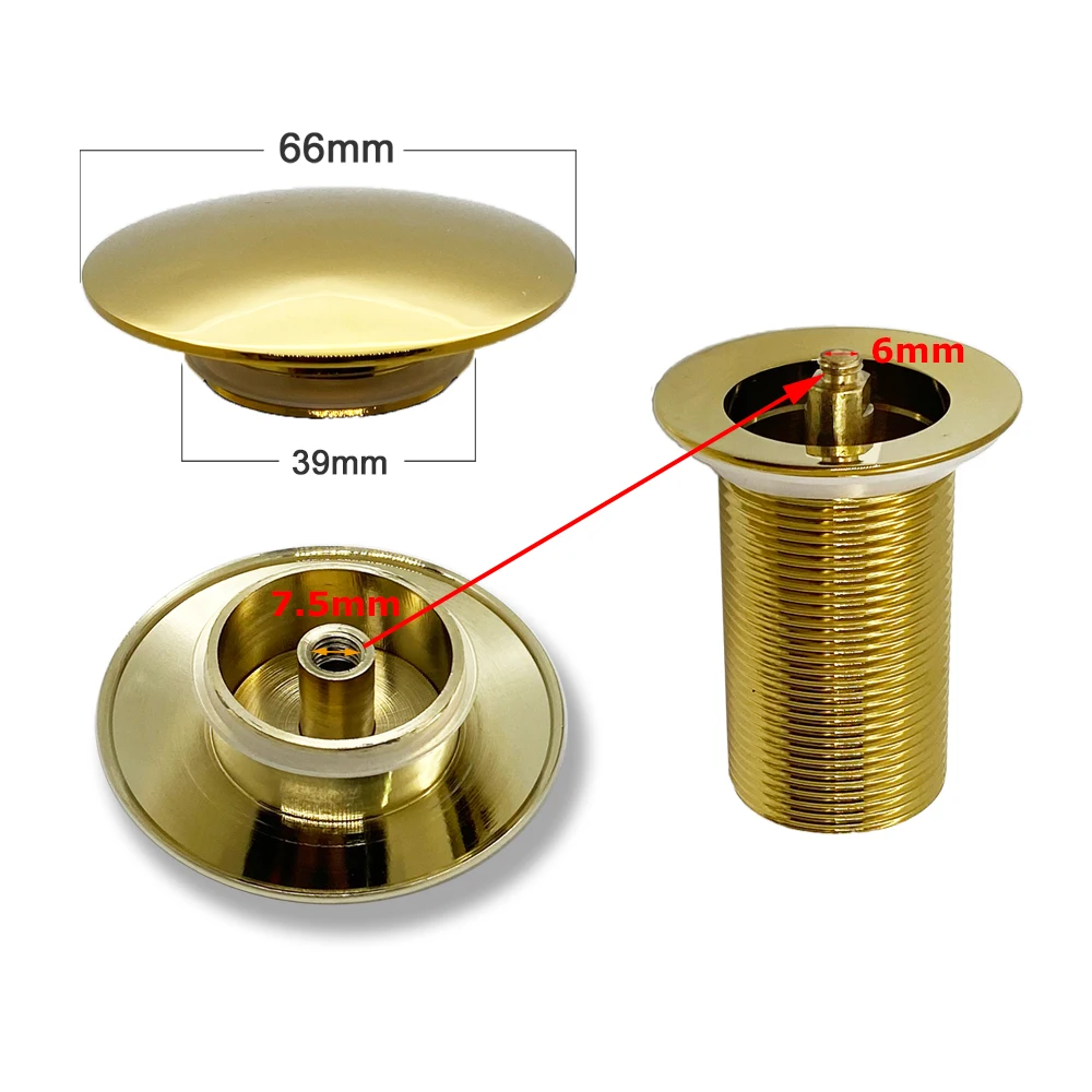 Full Copper Pop Up Drain Cover Bathroom Basin Filter Top Renovation Washbasin Lid Accessory Available in Multiple Colors