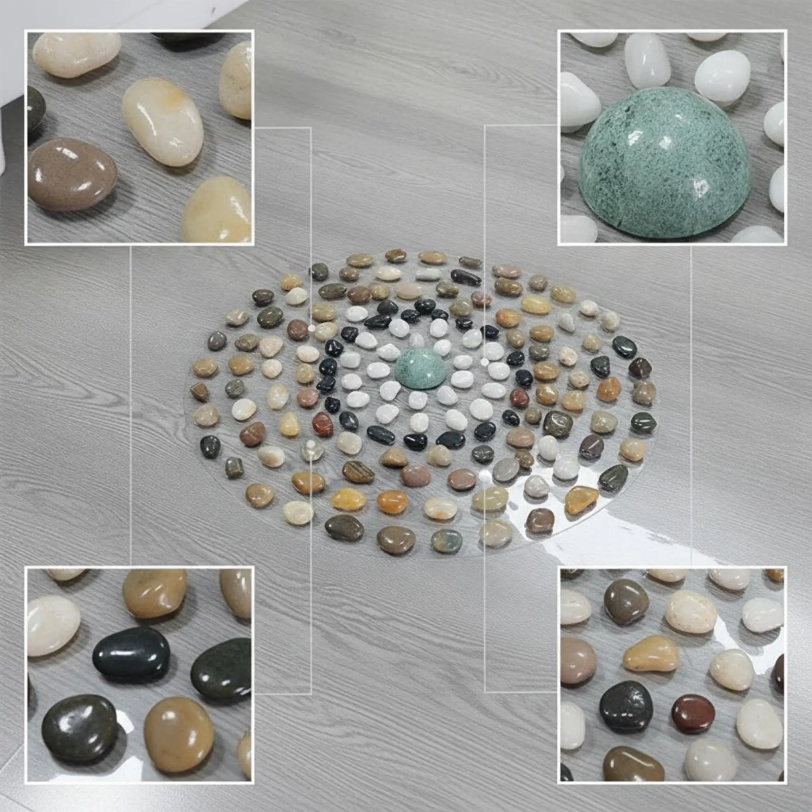 Foot with Central Ball Pebble-Shaped for Washroom, Living Room, Home