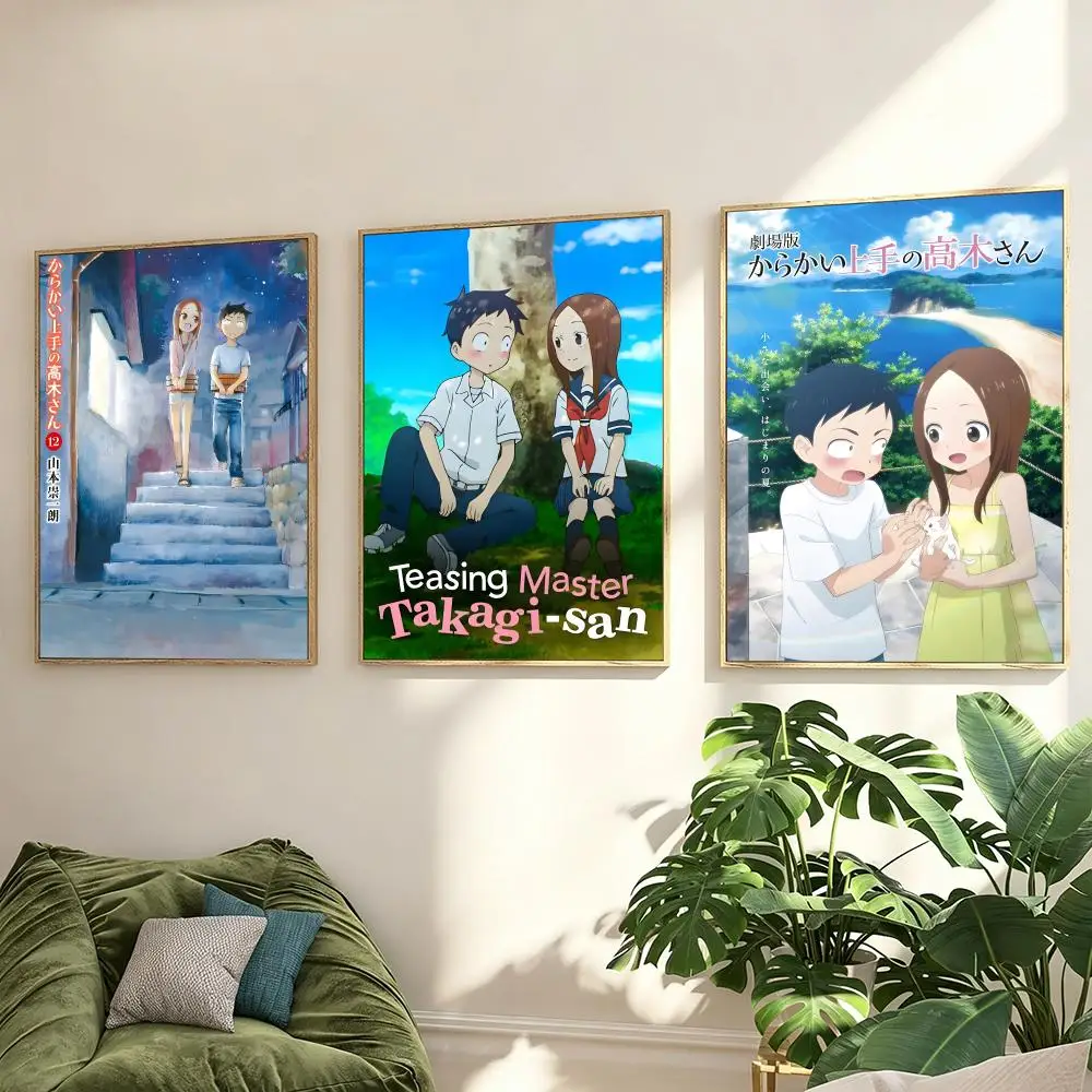 Karakai Jouzu no Takagi‑san Poster Poster Minimalist Decor HD SelfAdhesive Wall Art for Home Café Bedroom Gift Aesthetic Hanging