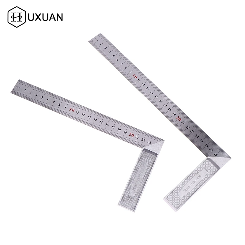 Stainless steel 250mm/300mm Aluminum Alloy Square Ruler Right Angle Measuring Rule Tool Angle Square Ruler 90 Thickened Handle