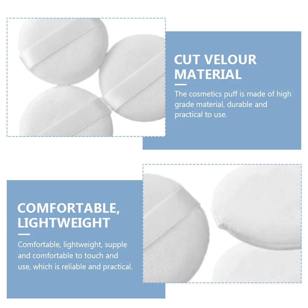 5pcs Supple Makeup Small Rounded Powder Puff Tools For Face Loose Powder Accessory Women Girls