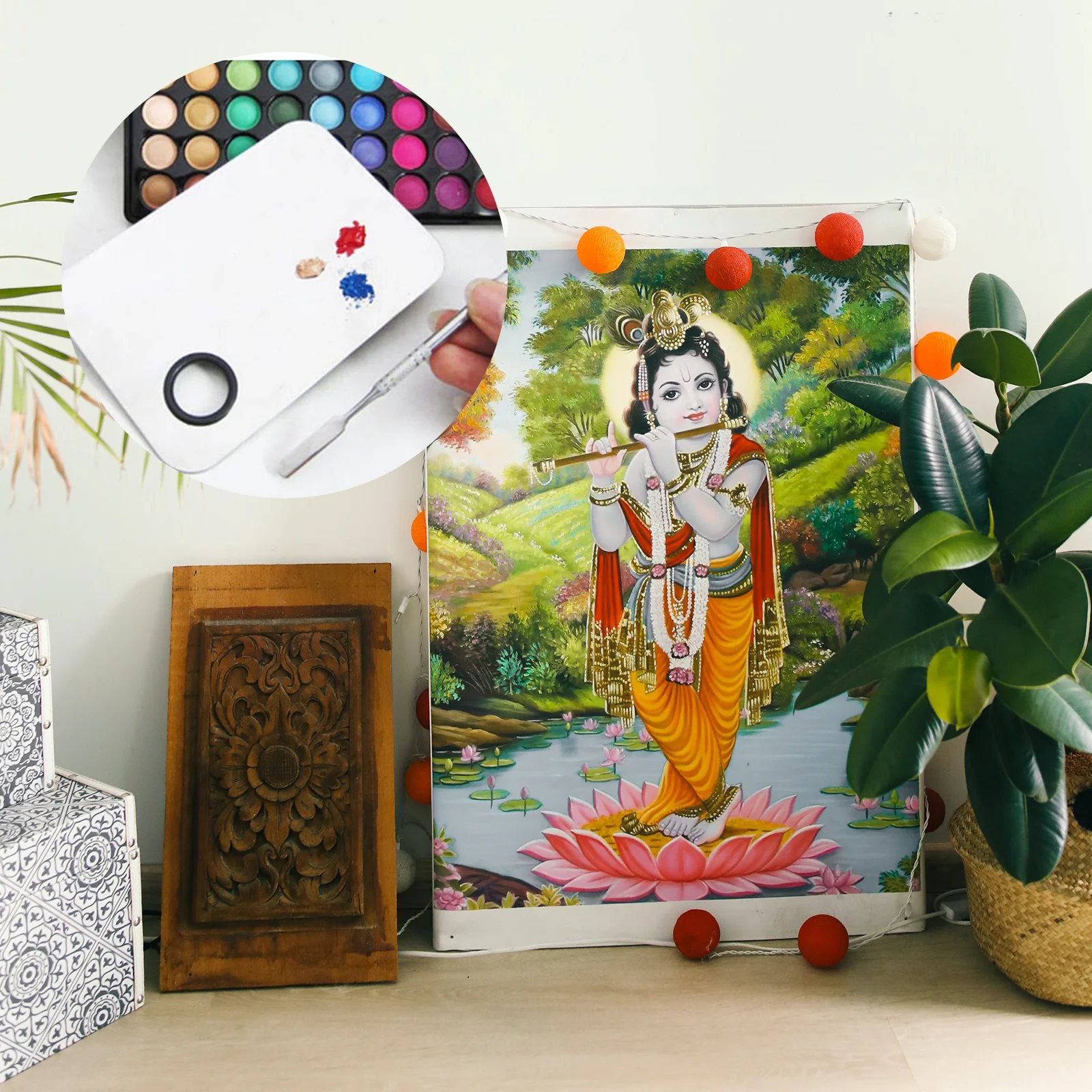 

Makeup Mixing Palette 6.29 Inch Stainless Steel Spatula For Foundation Blush Eyeshadow Color Blend Tool Metal