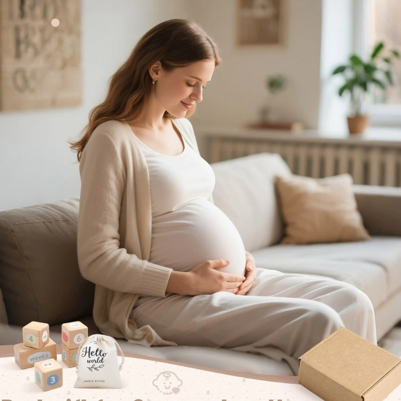 J15U دعائم صور لنمو الطفل مصنوعة يدويًا من الخشب وأسطح ناعمة محمولة