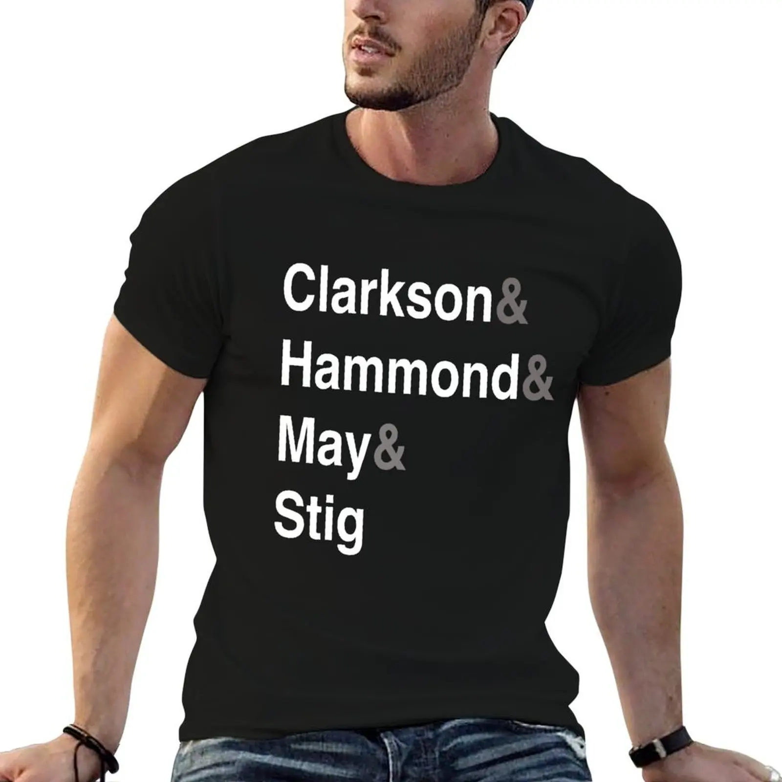 

Футболка Clarkson & Hammond & May & Stig, мужские футболки с рисунком, хлопковая футболка, мужские хлопковые футболки, мужская футболка из 100%