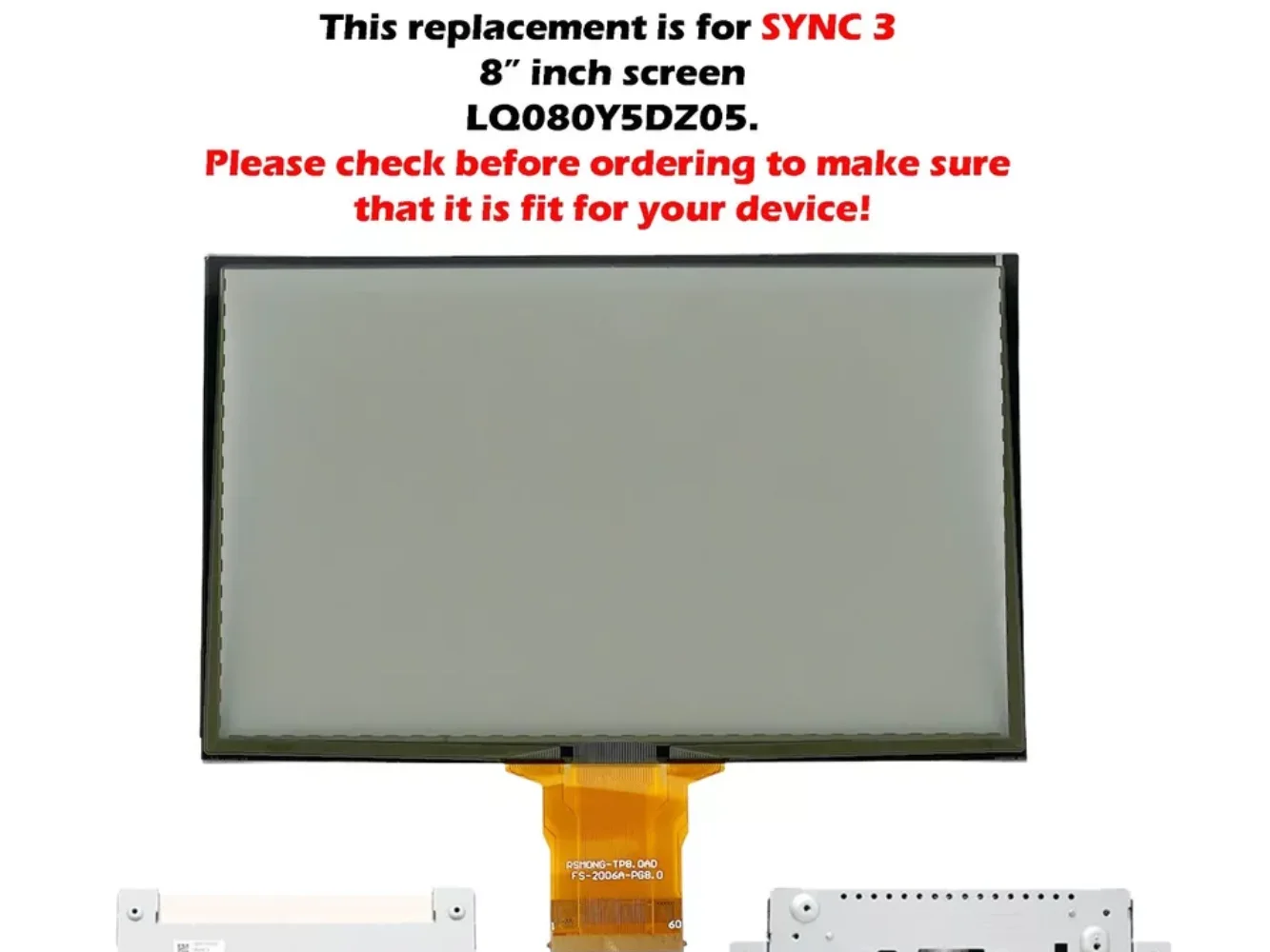 2013-2018 for Ford for Fusion Touch Screen Digitizer Replacement SYNC 3 Radio 8