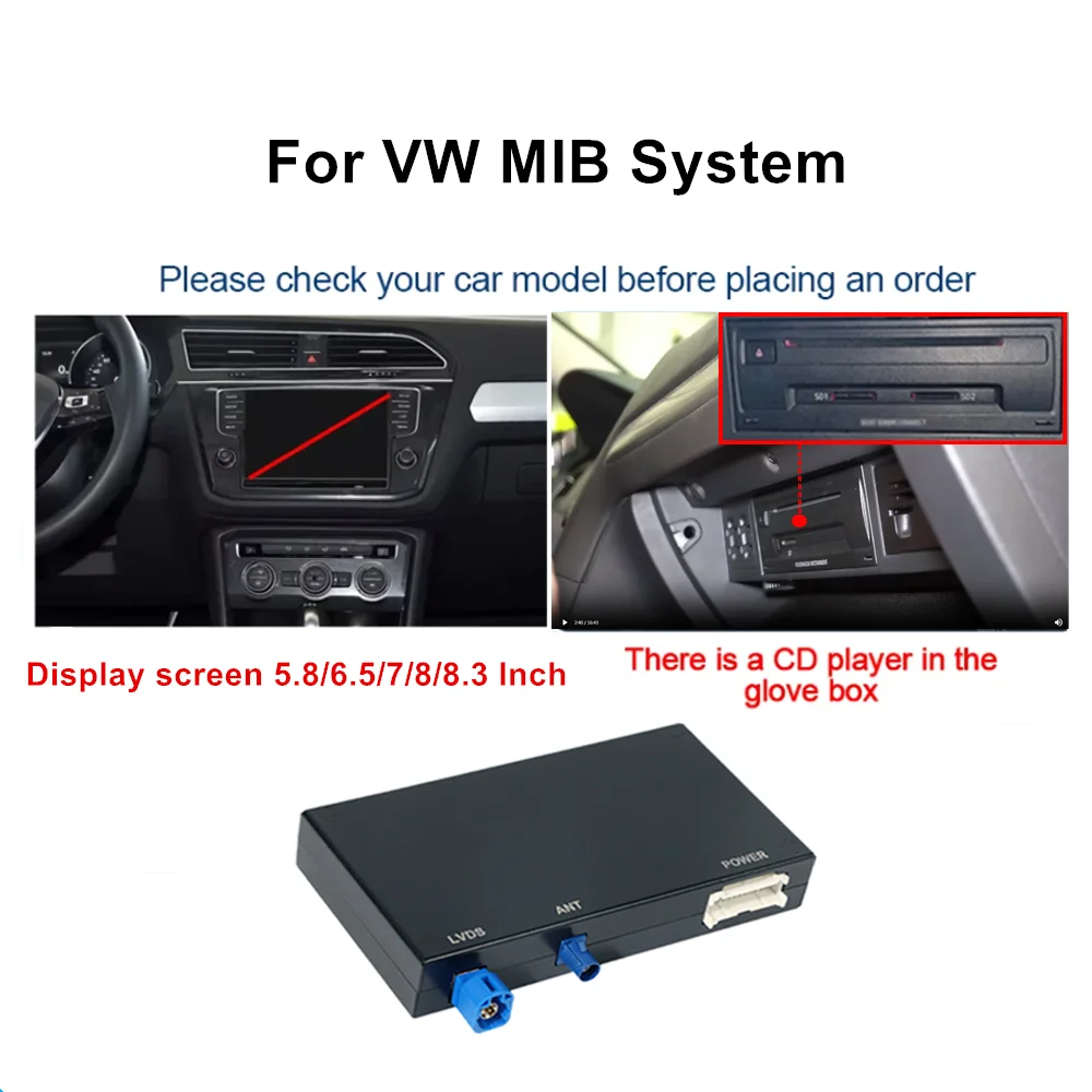 Wireless Carplay Android Auto Module For VW Volkswagen Skoda Octavia A5 Golf 7 Polo Passat B8 Mirror Link MIB MIB2 decoder Box image 3