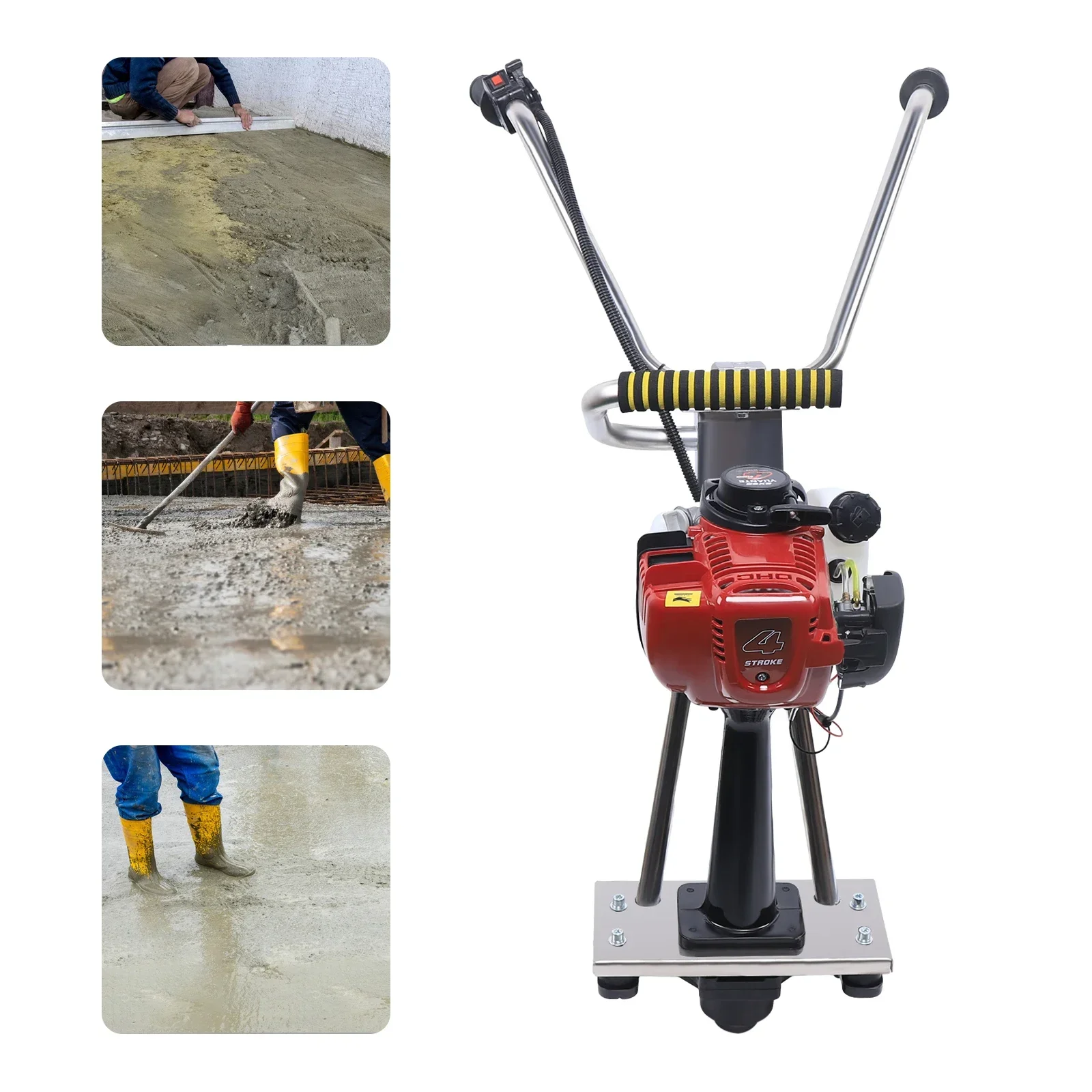 4Stroke Gas Power Vibrating Concrete Screed Finishing Engine Screed Cement Gas Vibrating Concrete Screed