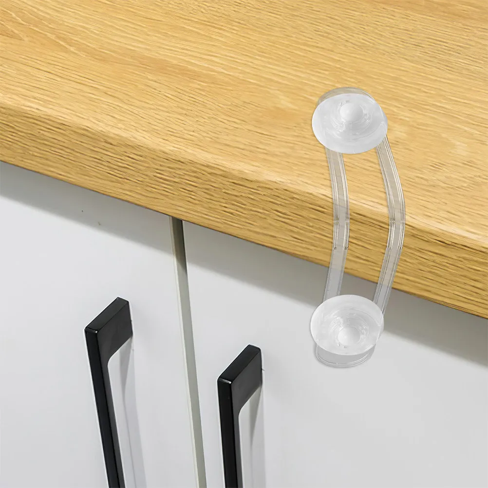 

4Pcs Transparent Flexible Child Safety Locks Anti-Pinch Drawer Refrigerator Cabinet Latches Babyproofing Home Kitchen Rv