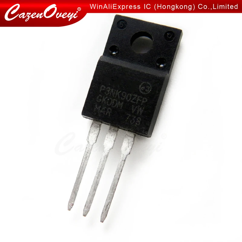 10pcs/lot STP3NK90ZFP STP3NK90Z P3NK90ZFP TO-220F 900V 30A new original In Stock