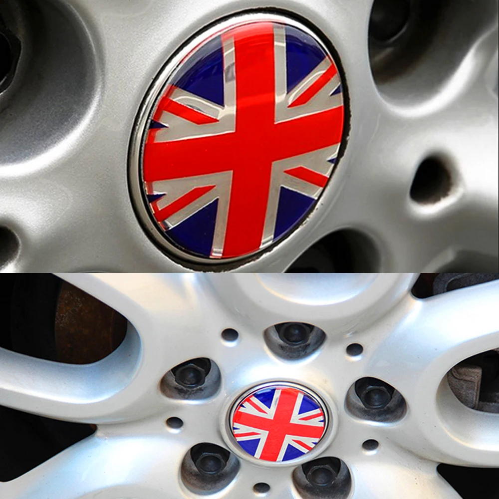 4PCS 56mm Car Wheel Center Cover Stickers Hub Caps For Mini Cooper S JCW One+R55 R56 R60 R61 F54 F55 F56 F60 Clubman Countryman