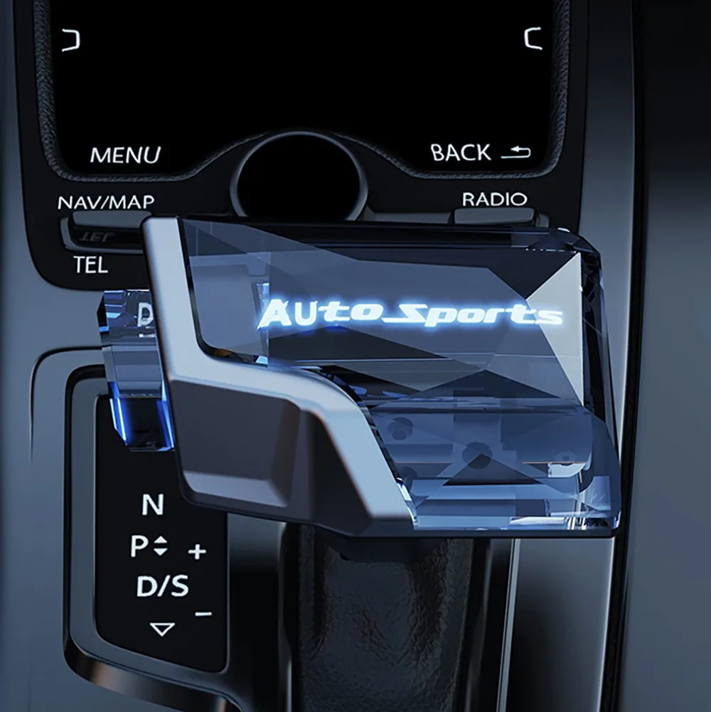 جديد ناقل حركة أوتوماتيكي زر والعتاد التحول رئيس سيارة Led اللمس مضيئة كريستال التحول المقبض #5