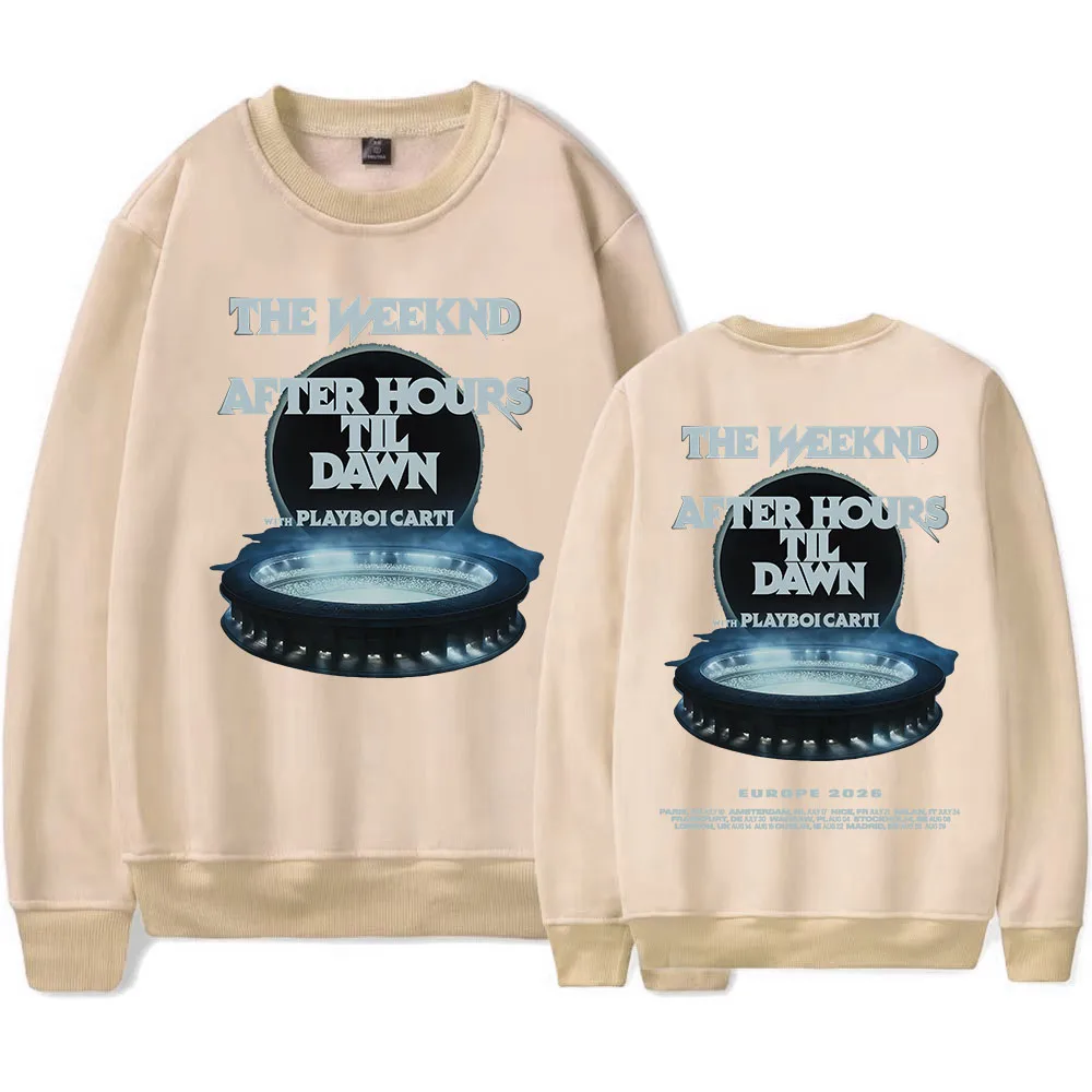 After Hours Til Dawn Tour 2026 CREWNECK Sweatshirt  LATIN AMERICA EUROPE The Weeknd Rapper Pullovers Long Sleeve Men Hoodie Male