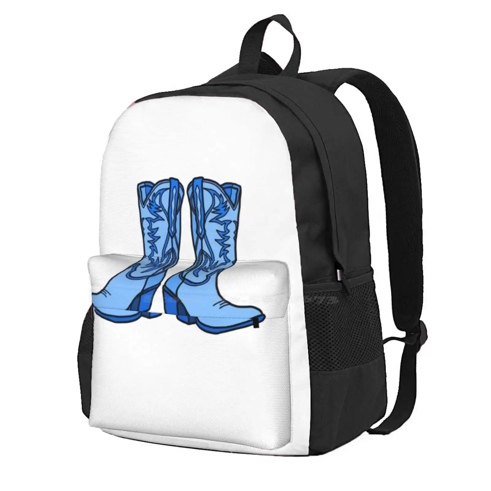 Blue Preppy Cowgirl Boots Hot Sale Schoolbag Backpack Fashion Bags Blue Aesthetic Cowboy Preppy Aesthetic Nashville Tennessee