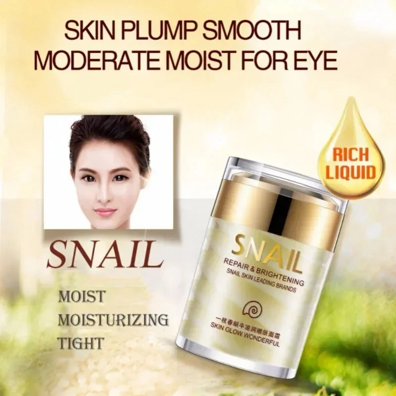 Snail Face Cream 24K Gold Snail Serum Improve Dry Rough Skin Anti-Wrinkle Whitening Moisturizing Facial Essence Skin Care