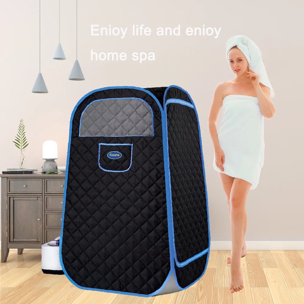 Portable Folding Full Size Steam Sauna 1000W 2.2L Steam Generator Personal Sauna Tent Relaxation Spa At Hom Fast Heating Folding