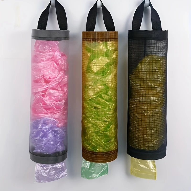 Kitchen Garbage Bag Wall Mounted Storage Bag, Circular Miscellaneous Storage Bag, Hanging Rear Door Storage Box.