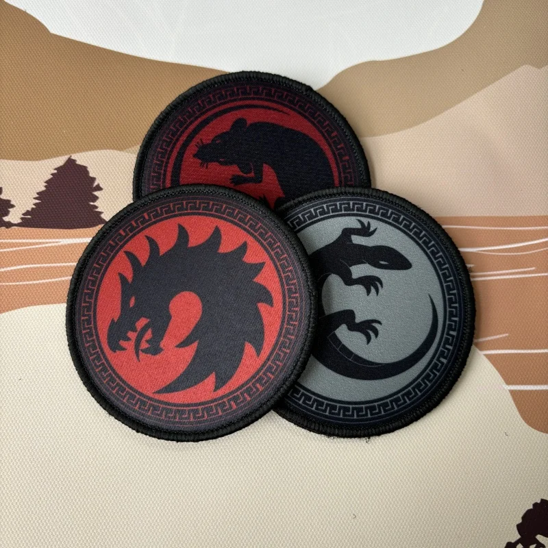 Newt Mouse Dragon Team Legion Morale Tactical Patch Printing Clothes Stickers Ender's Game Badge Armband Hook and Loop Emblem