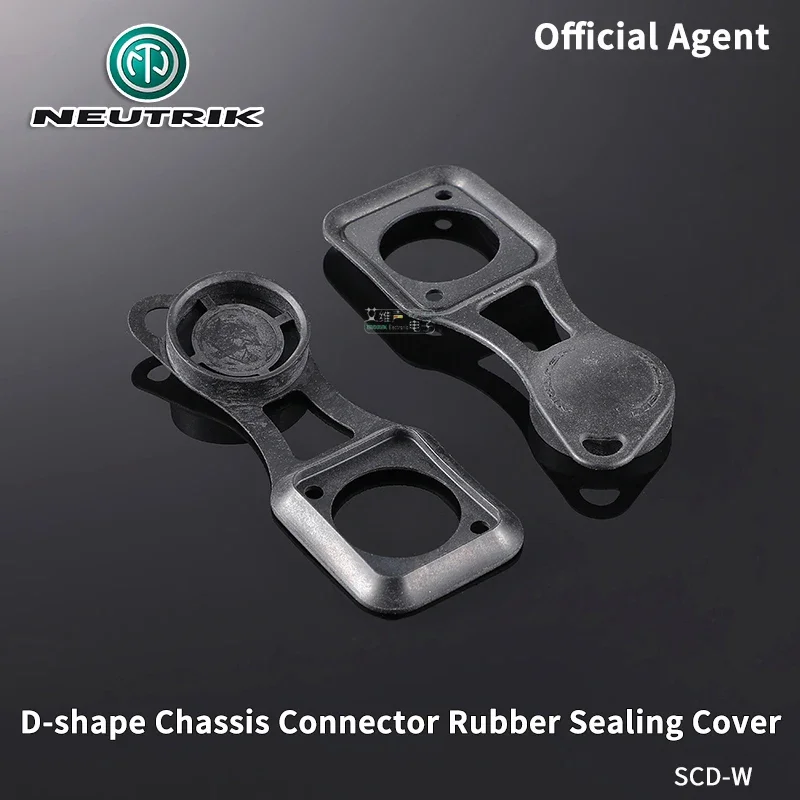 D Shape Chassis Connector Dust Sealing Cover SCD-W IP65 for speakON XLR powerCON etherCON CAT6 RCA HDMI BNC