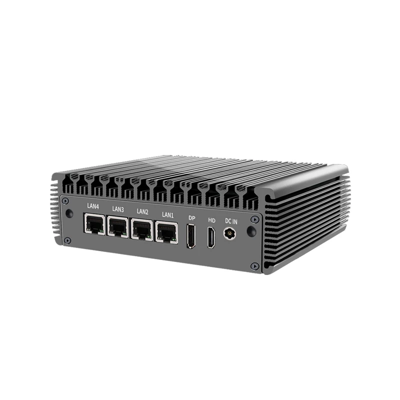 Zkmagic Fanless Industrial PC Computer OPS Mini PC N100 Windows11 4 RJ45 2.4G 5G WIFI 4K HD VGA Embedded Industrial PC