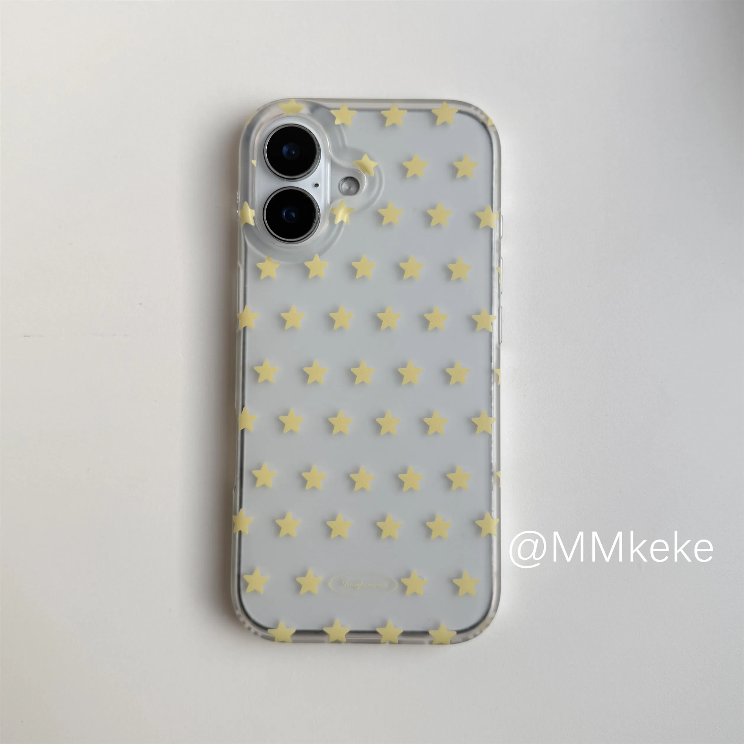 ins Full Screen White Yellow Star Y2K Matte Phone Case For iPhone 18 11 12 13 14 15 16 17 AIR Pro Max Plus Soft Bumper Cover - view 5