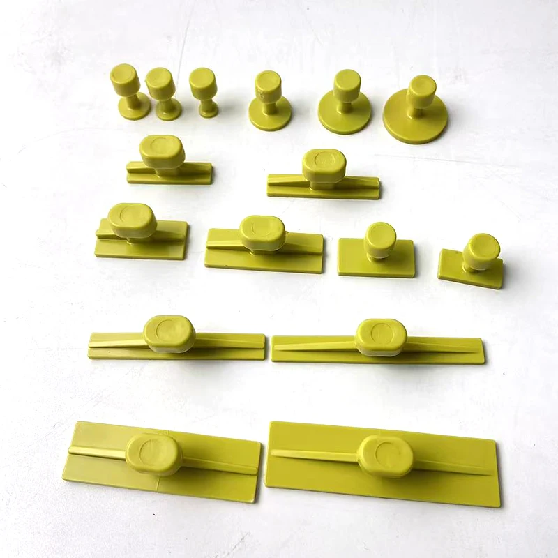 16pcs Paintless Car Body Dent Removal Pulling Tabs Compatible With T Slide Hammer Metal Surface Automobile Dent Repair Tools