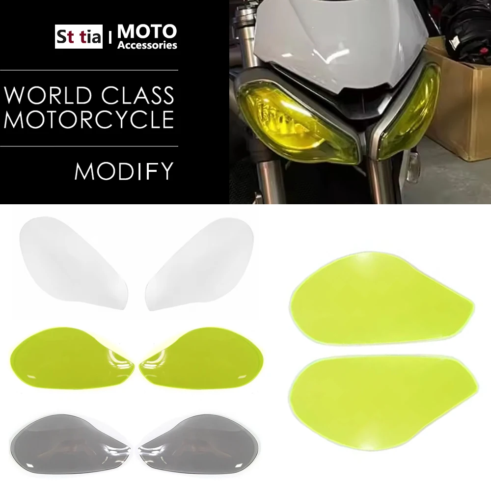 For Street Triple 765R 765RS 765 R 2020-2024 Headlamp Headlight Guard Shield Screen Lens Cover Front Light Lamp Protector Shade