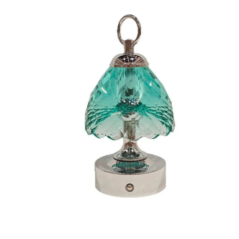 European light luxury crystal desk lamp bedroom bedside lamp charging night light ornament living room creative high-end niche view 5