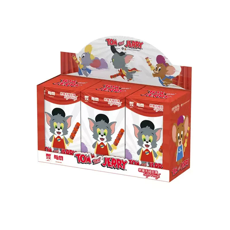 

Коллекционная игрушка-сюрприз Tom and Jerry: мягкая виниловая фигурка Джерри, Тома и Тиффи, милая мультяшная модель мыши и кота, подарок для детей