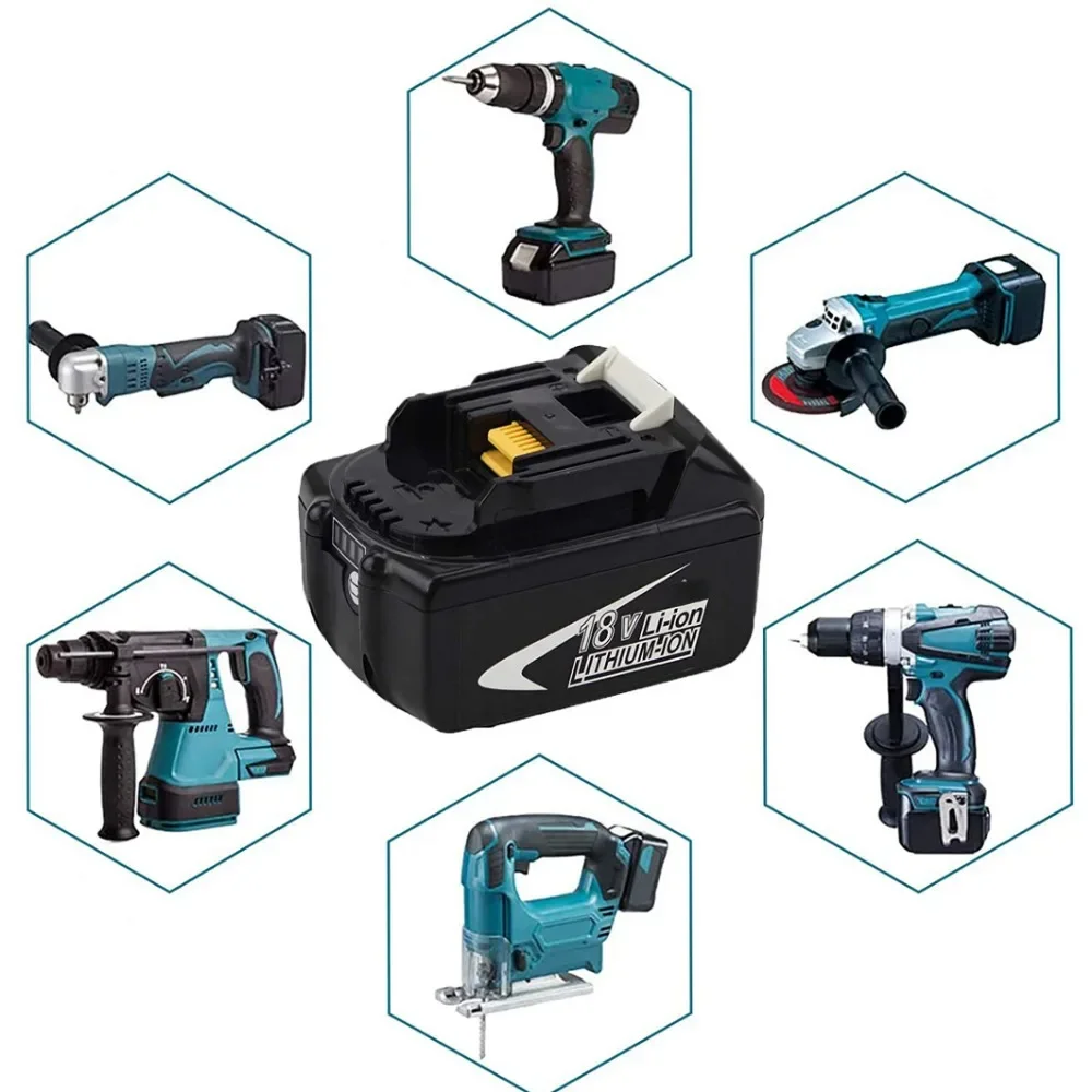 Imagem -04 - Bateria Recarregável para Ferramentas sem Fio Substituição de Íon de Lítio 100 Compatível para Makita Lxt Bl1860b Bl1860 Bl1850 Dhp482 18v