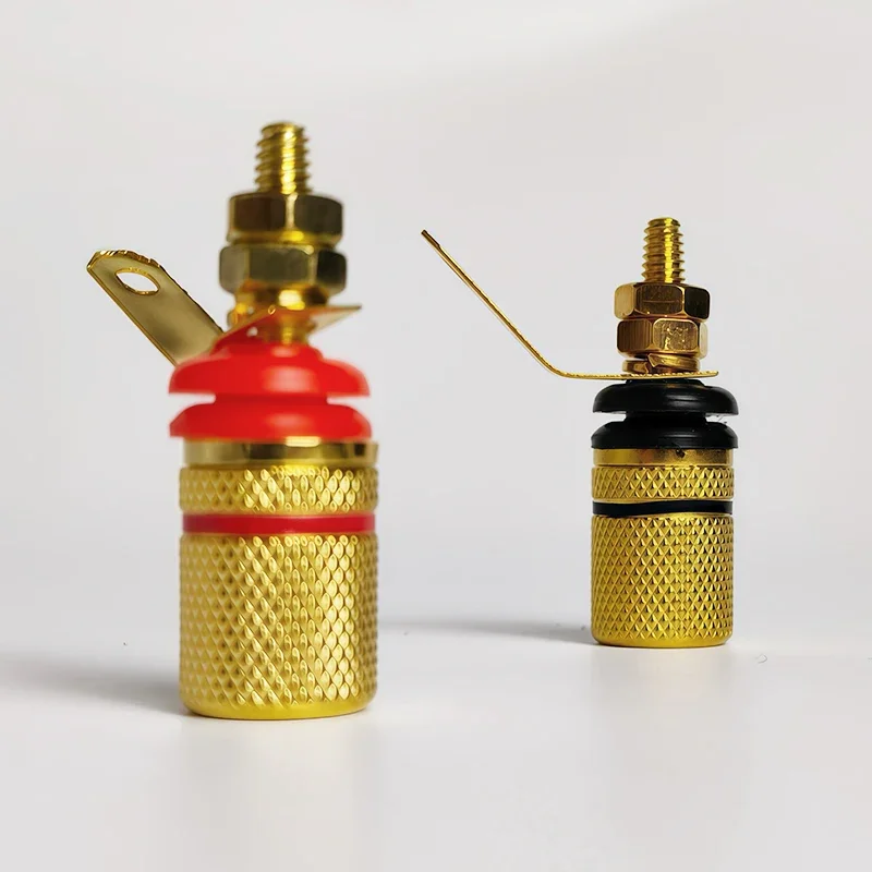 10/20 Pcs 307 Type Gold Plated Binding Post 4mm Banana Socket Connector for Speaker Amplifier Panel Mount High Current Terminal