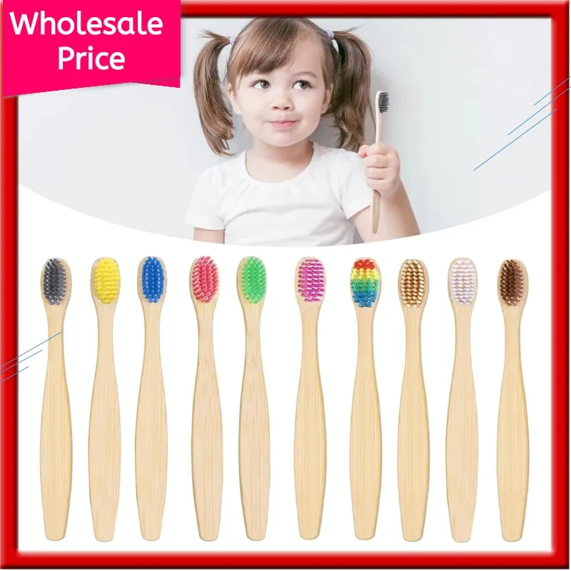 100pcs-children's-colorful-natural-bamboo-toothbrush-soft-bristle-charcoal-teeth-whitening-soft-dental-oral-care