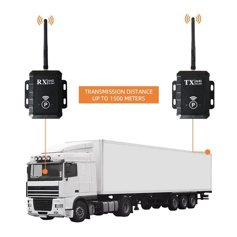 Stable 2.4G Wireless RX TX Video Signal Transmitter Receiver for Vehicle Reverse Aid 1-Year for Trailer RV Truck Accessories