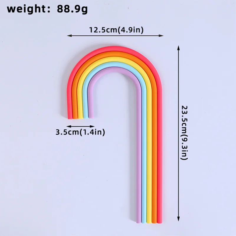 Lebhafter Regenbogen-Kuchenaufsatz, Mehrzweck-Dekor für Hochzeiten, Babypartys, Geschlecht offenbaren und Kindergeburtstagsfeiern (Unisex-Design) – Detail 13
