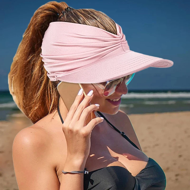 2023 New Hat Women Sun Visor Sun Hat Women Anti-ultraviolet Elastic Hollow Top Hat Outdoor Quick-drying Sun Hat Summer Hat Girl