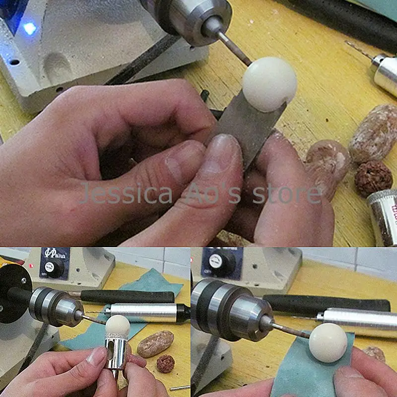 Apple Round Turning Tool Oval Shape Round Beads Cutting Tools Hand Hole White Stell Cutters Dpuble Head Buddha Bead Blade