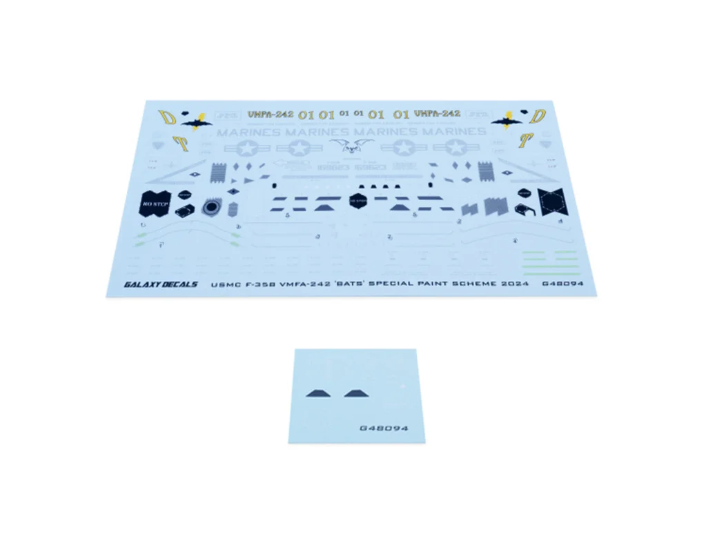 Galaxy G48094 1/48 Schaal USMC F-35B VMFA-242 BATS 2024 Flexibel Masker & Sticker voor Tamiya 61125 Model Kit